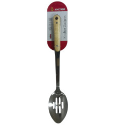 ANC-1666 Wood Handle Slotted Spoon