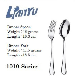 Lianyu 1pc 1010-2 Dinner Spoon & 1pc 1010-16 Dinner Fork